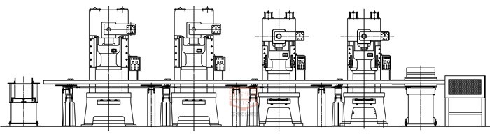 9臺沖床連線連桿式機(jī)械手機(jī)械特點(diǎn)